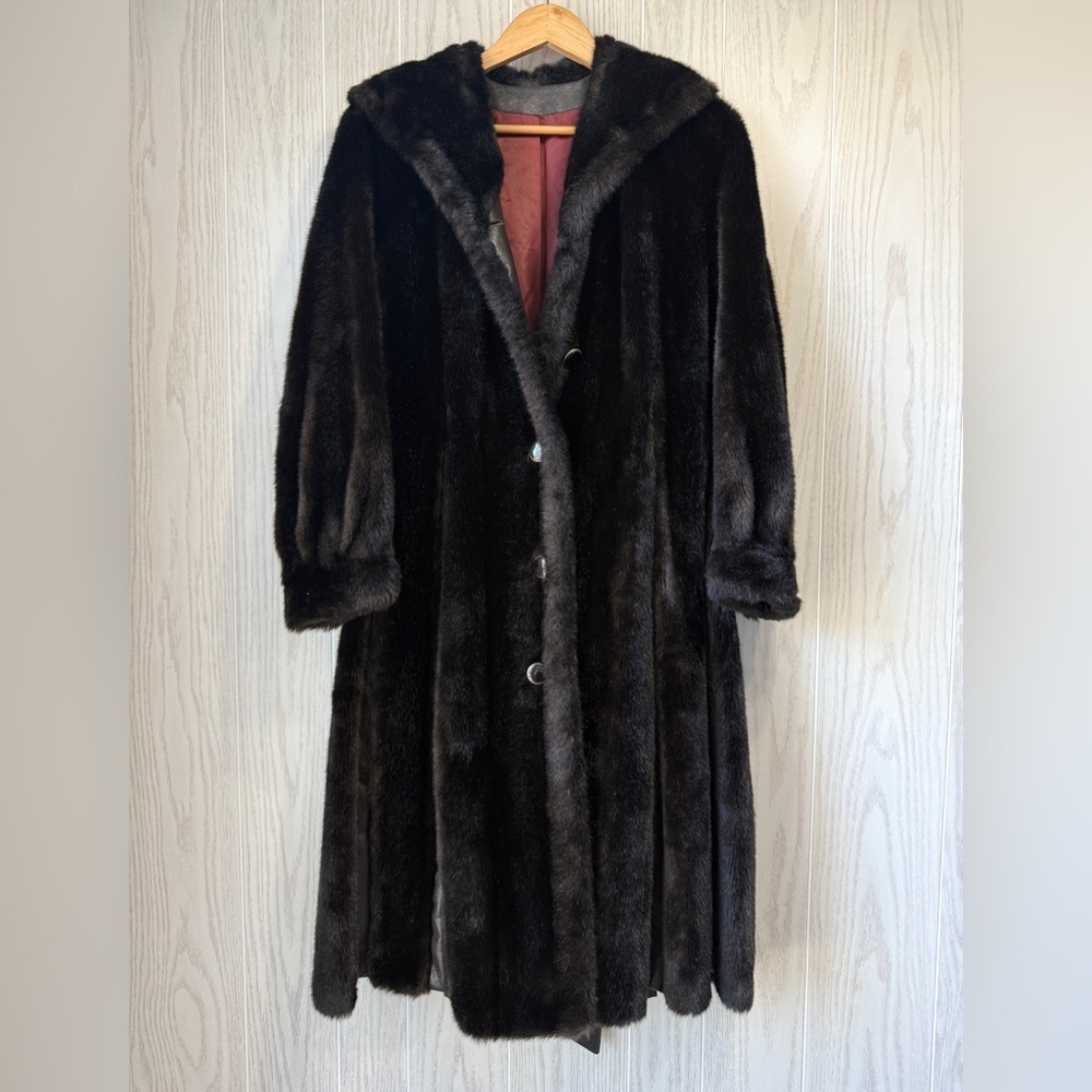 Vintage Tissavel Faux Mink Coat – Imported from France – Medium